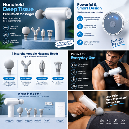 Deep Tissue Percussion Massage Gun
