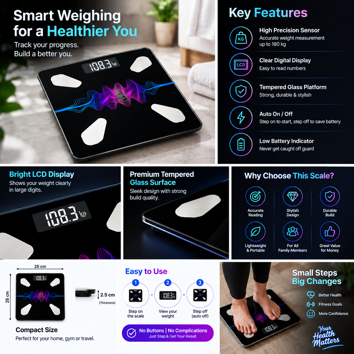 Digital LCD Body Weight Scale